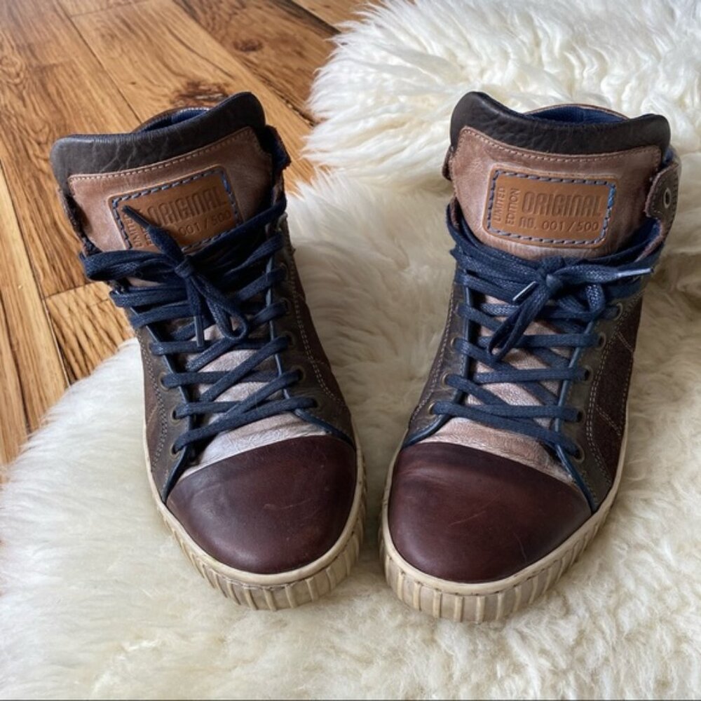 Bull Boxer Leather High Top Sneakers Size 9
